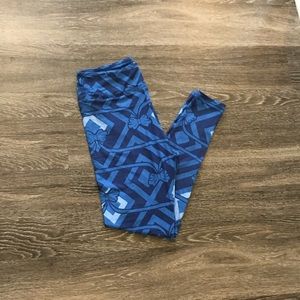 Lularoe tall and curvy blue bows leggings